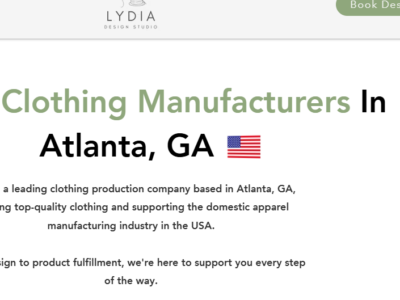 Lydia Design Studio | Top Clothing Manufacturer in Atlanta Georgia
