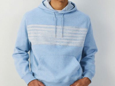 Premium Cotton Fleece Colorblock Pullover Hoodie with Front Pocket - Custom Wholesale Casual Apparel
