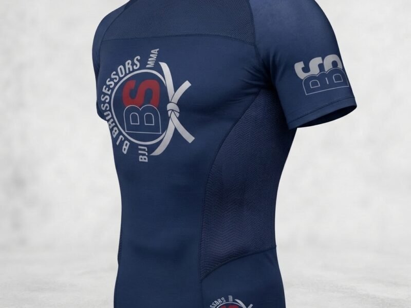 Professional Short-Sleeve Compression Rash Guard for BJJ, MMA, and Martial Arts Training - Custom Wholesale Activewear