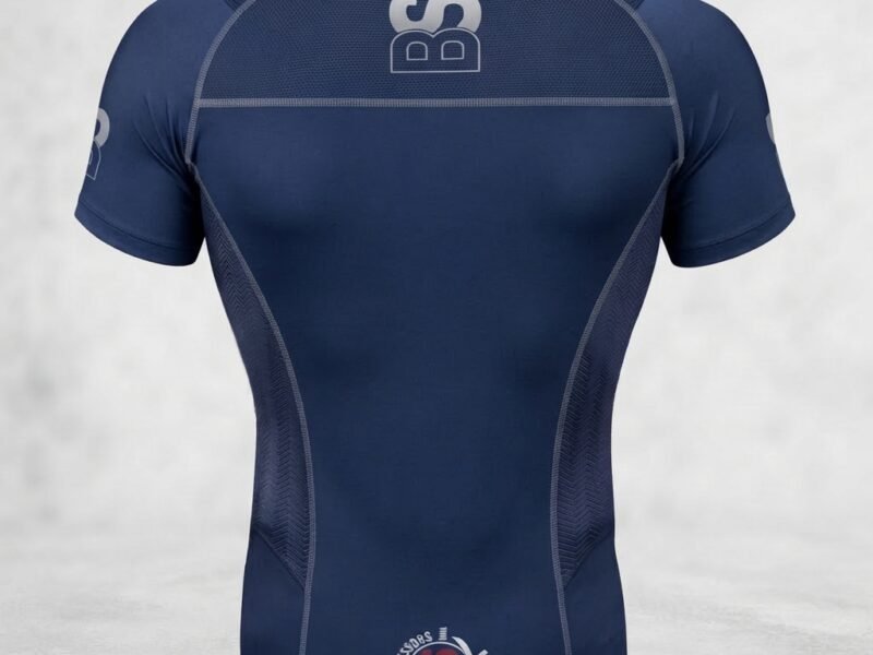 Professional Short-Sleeve Compression Rash Guard for BJJ, MMA, and Martial Arts Training - Custom Wholesale Activewear